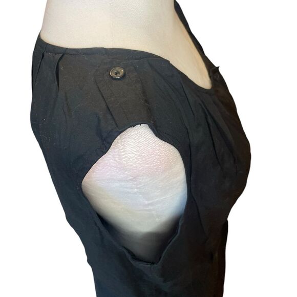 Old Navy Sleeveless Button Down Maxi Dress Black Cotton Womens Size Large - Picture 7 of 11